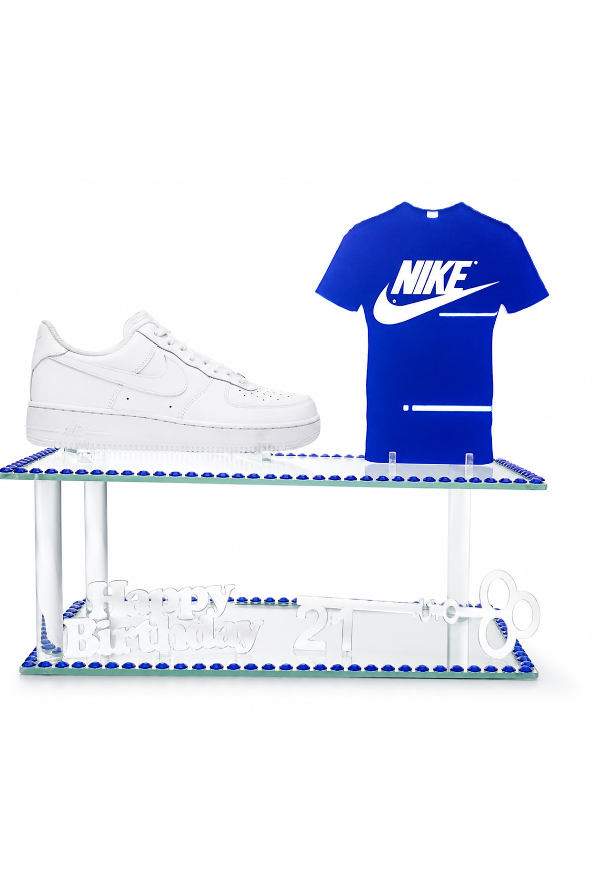 21st Birthday Sneaker & Shirt Milestone Key Display Set