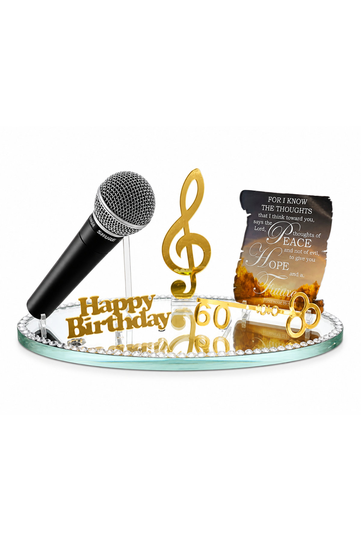 60th Birthday Music Theme Milestone Key Display Set