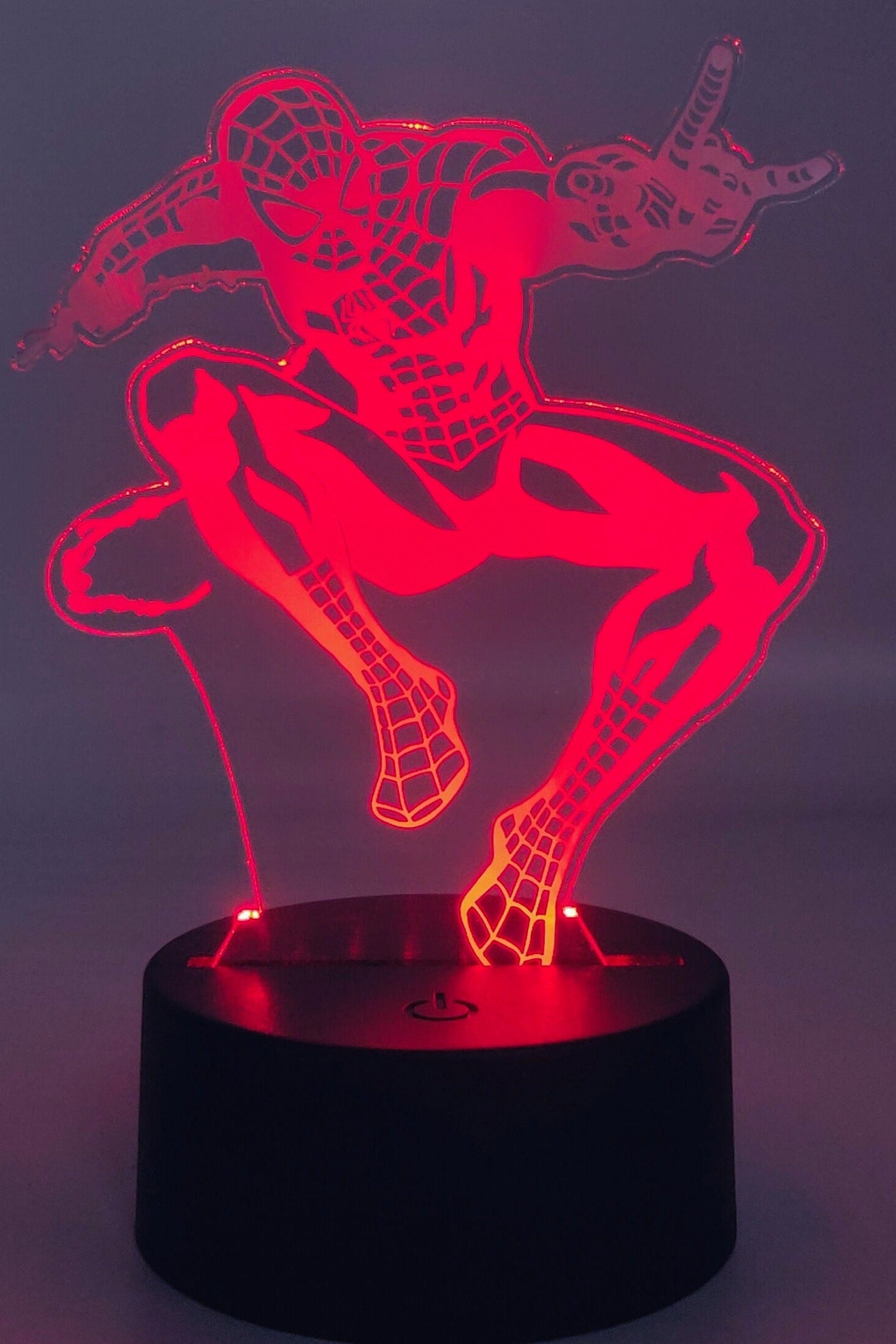 3D LED Spiderman Night Light – Craft Ninja
