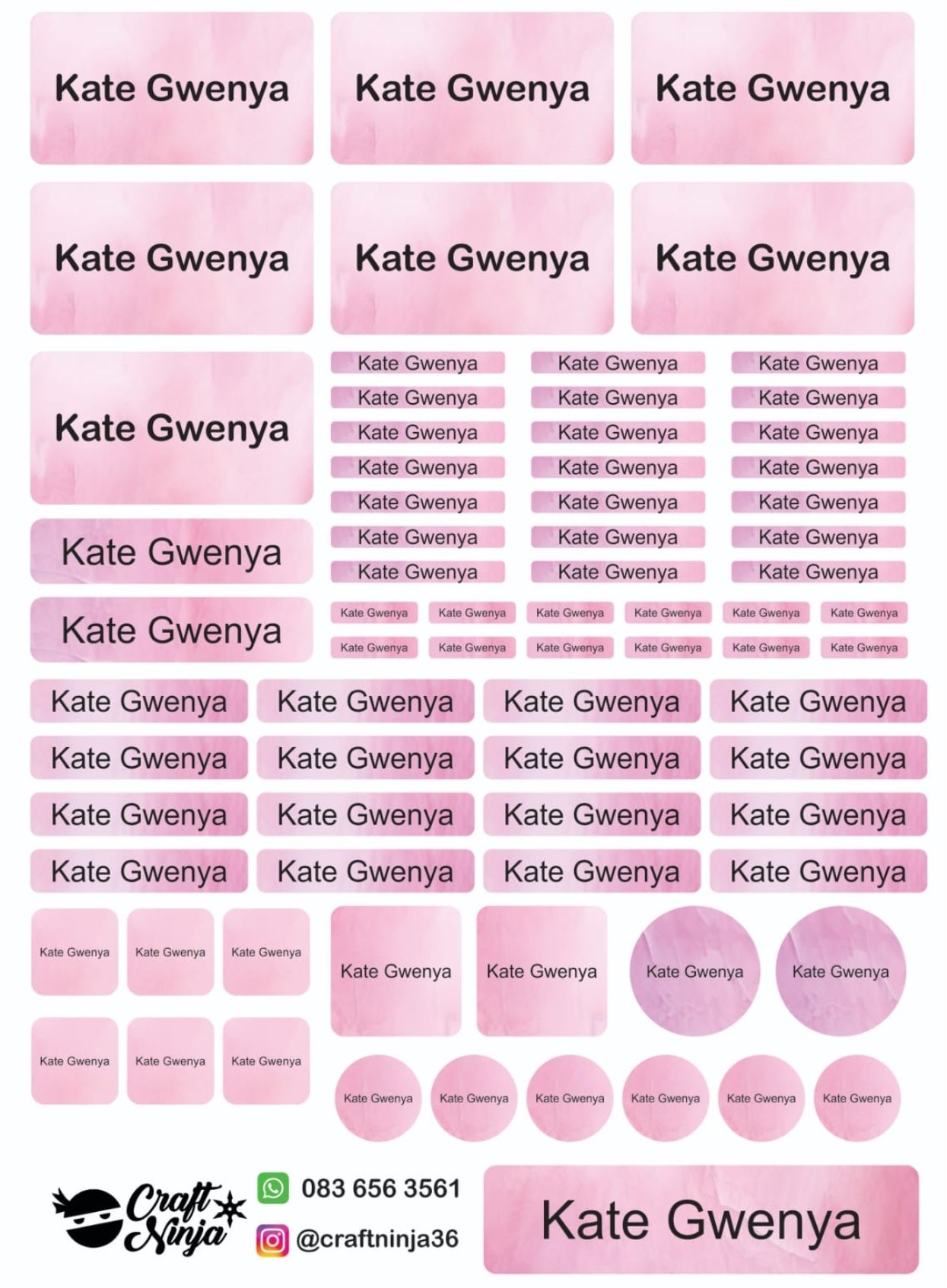 School Name Labels - Waterproof & Durable