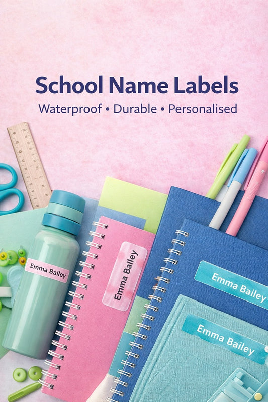 School Name Labels - Waterproof & Durable