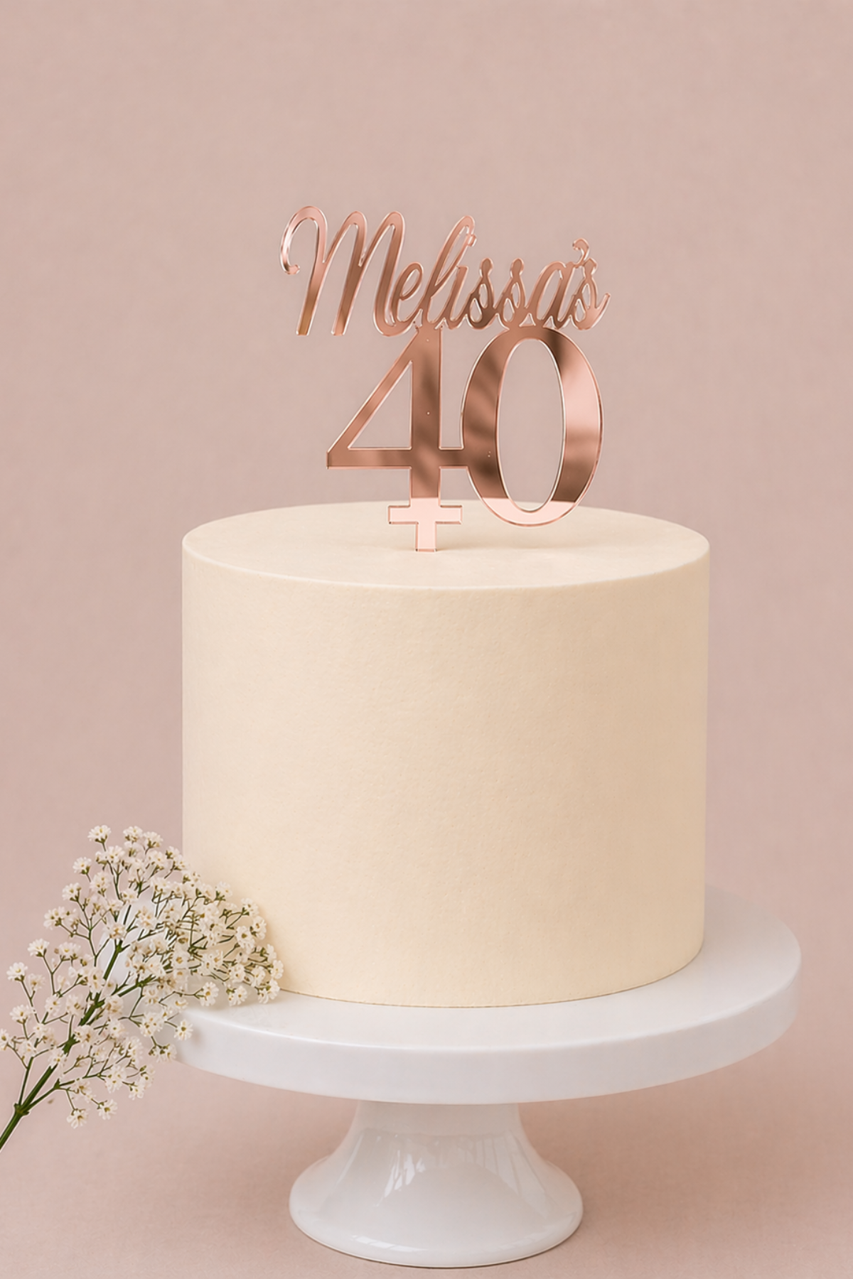 Custom Name 40 Topper