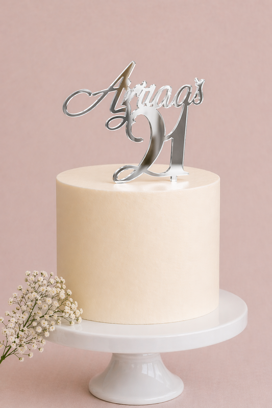 Custom Name 21st Cake Topper
