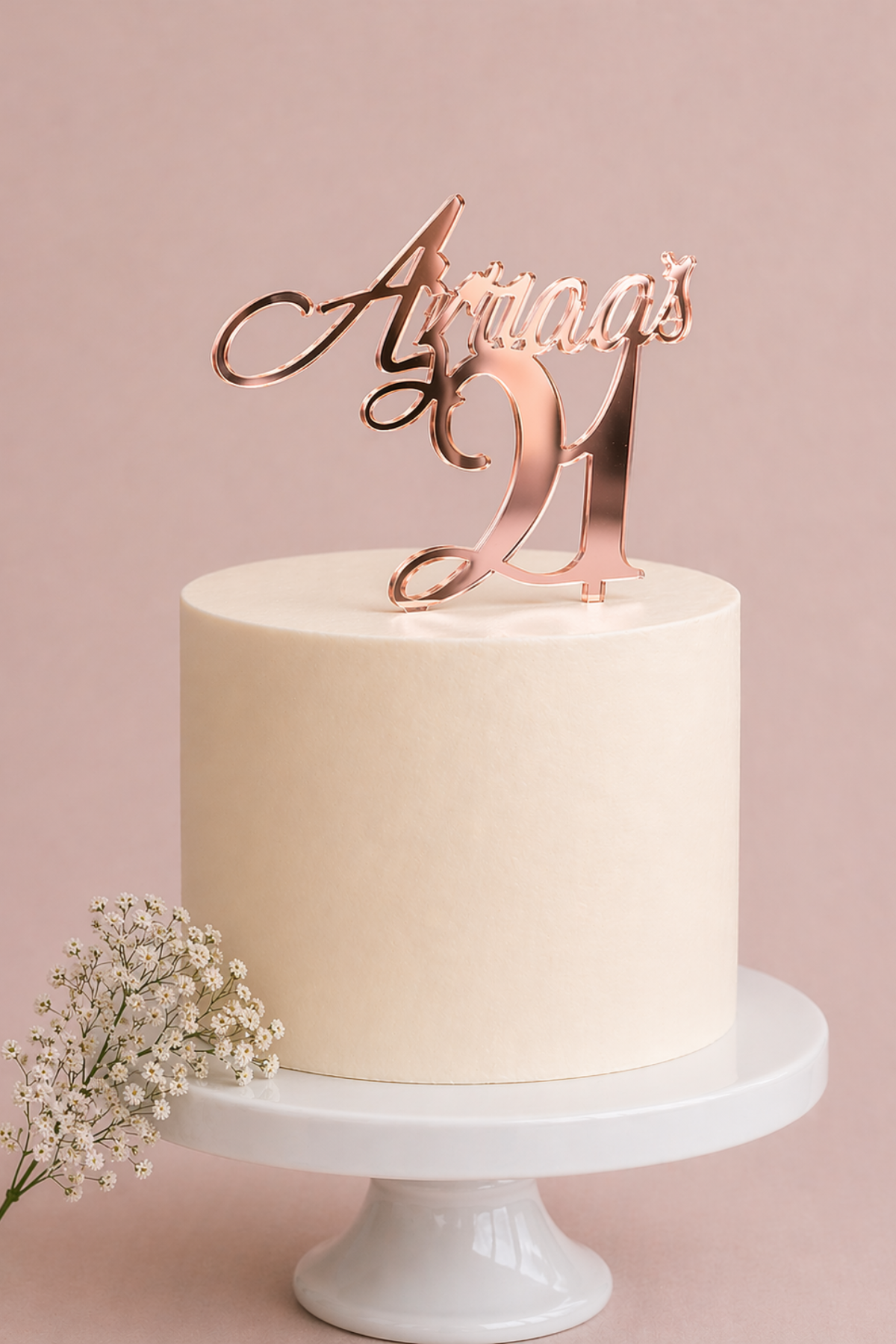 Custom Name 21st Cake Topper