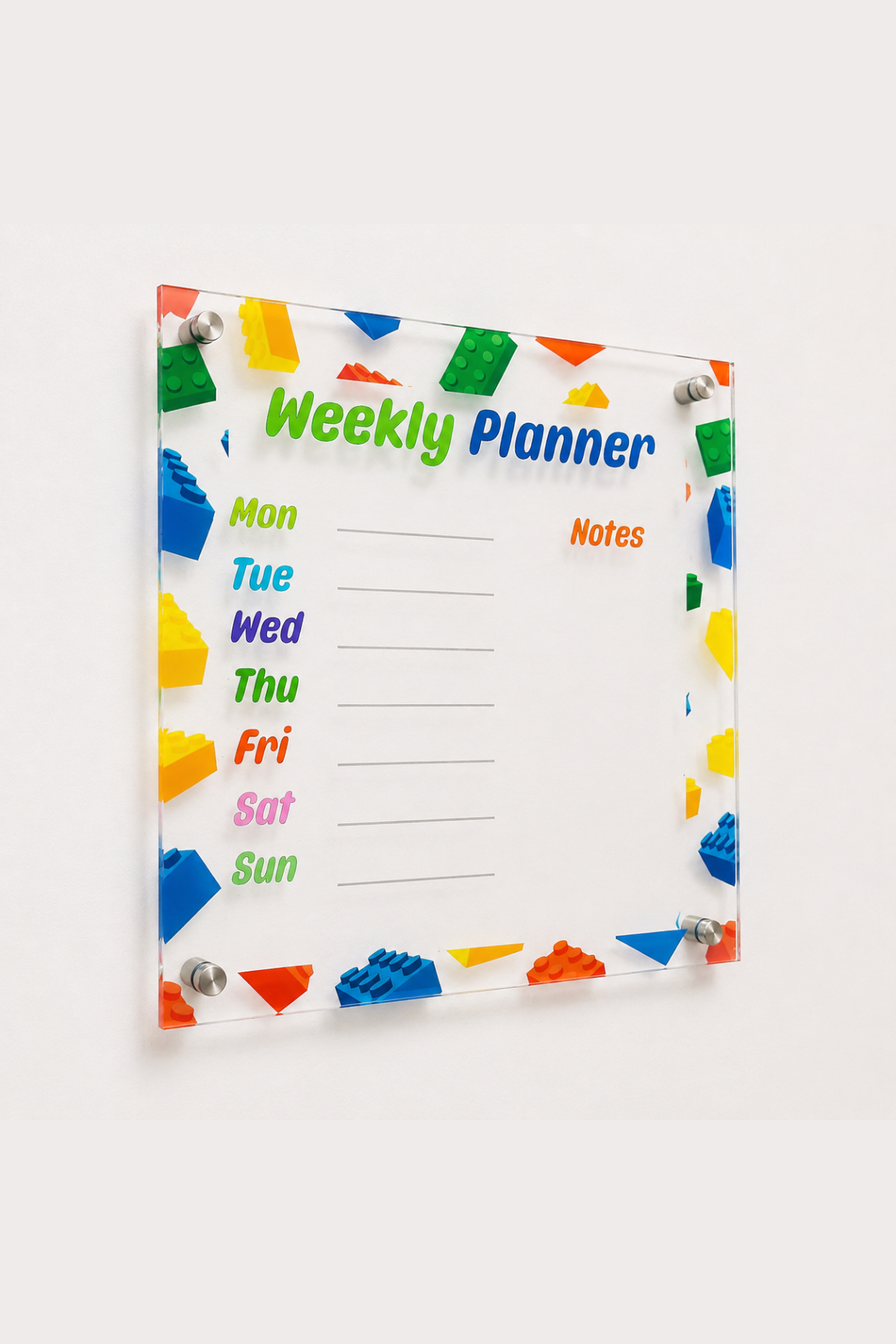 Acrylic Weekly Planner - Lego - Square 30x30cm