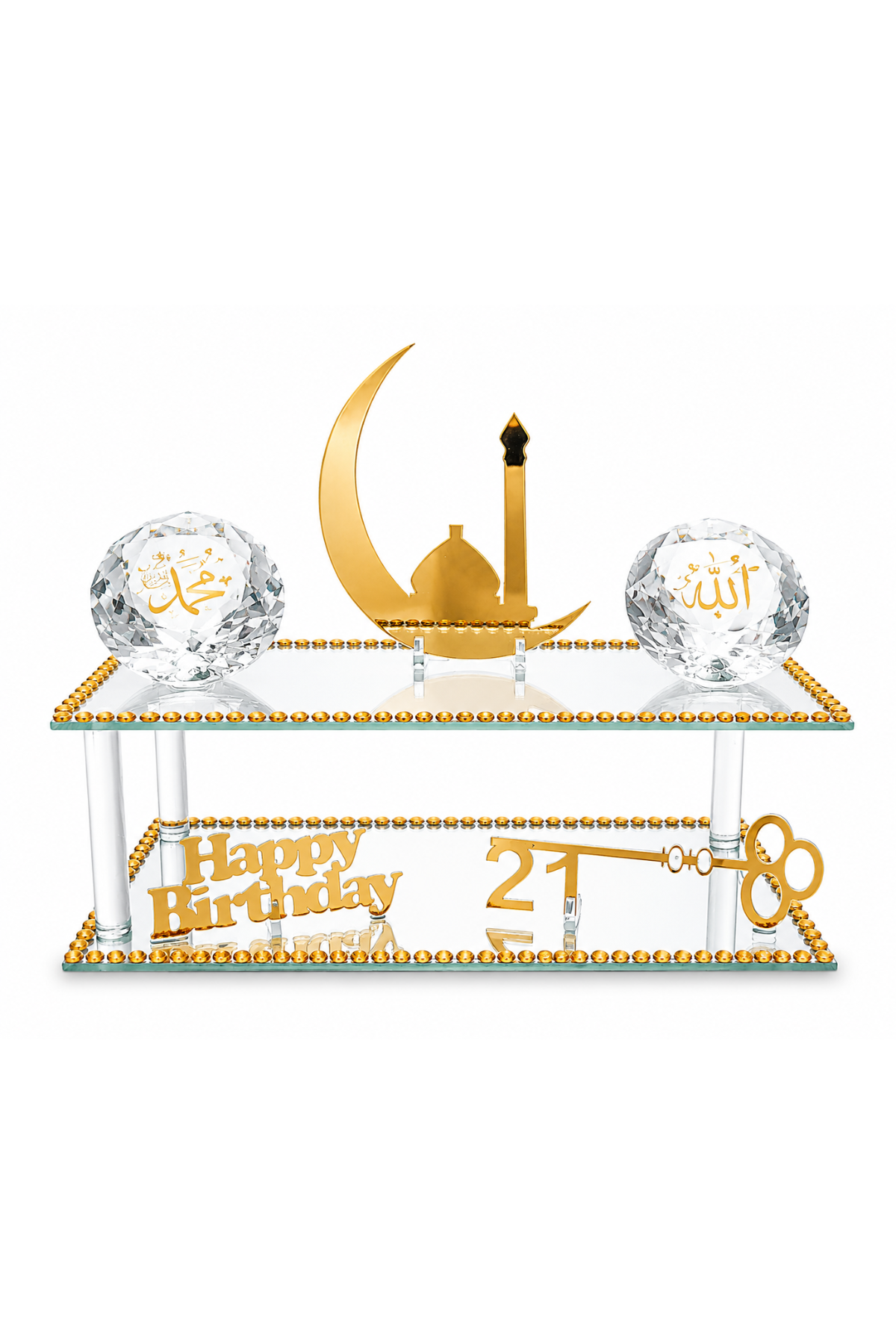 21st Birthday Islamic Theme Milestone Key Display Set