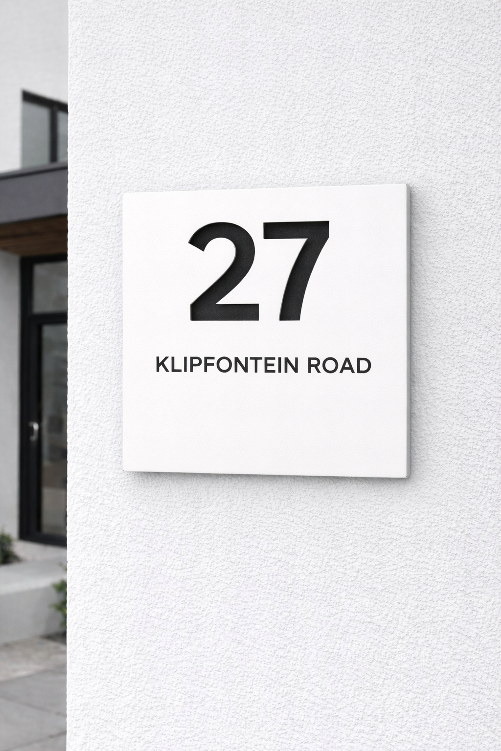 Classic Square House Number Dual Layer