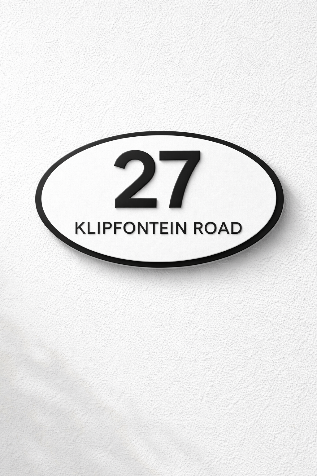 Oval House Number Dual Layer